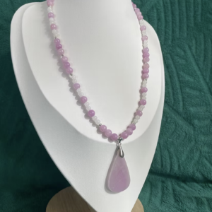 Collier Kunzite et Jade blanc
