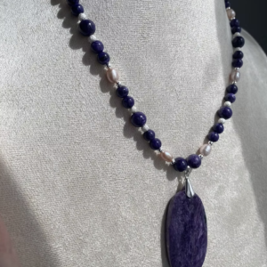 Collier Charoïte et Perles de culture