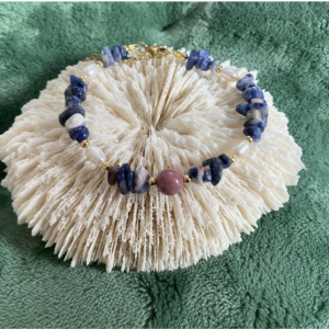 Bracelet Sodalite Rhodonite Perles de culture