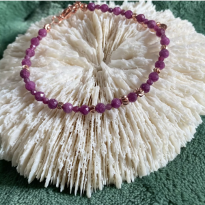 Bracelet Rubis or rose