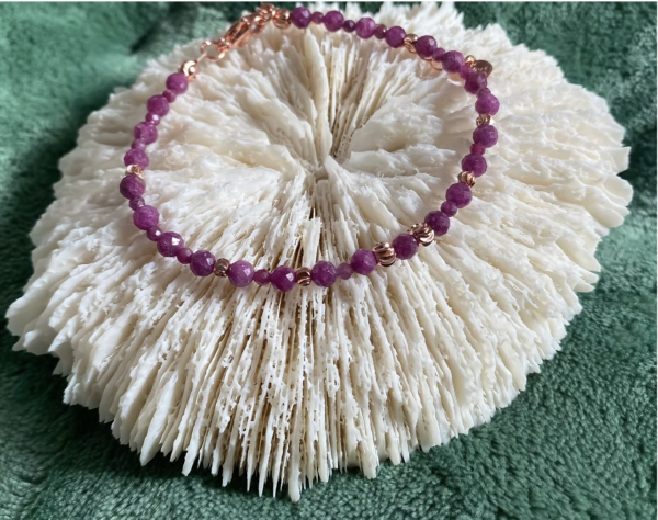 Bracelet Rubis or rose