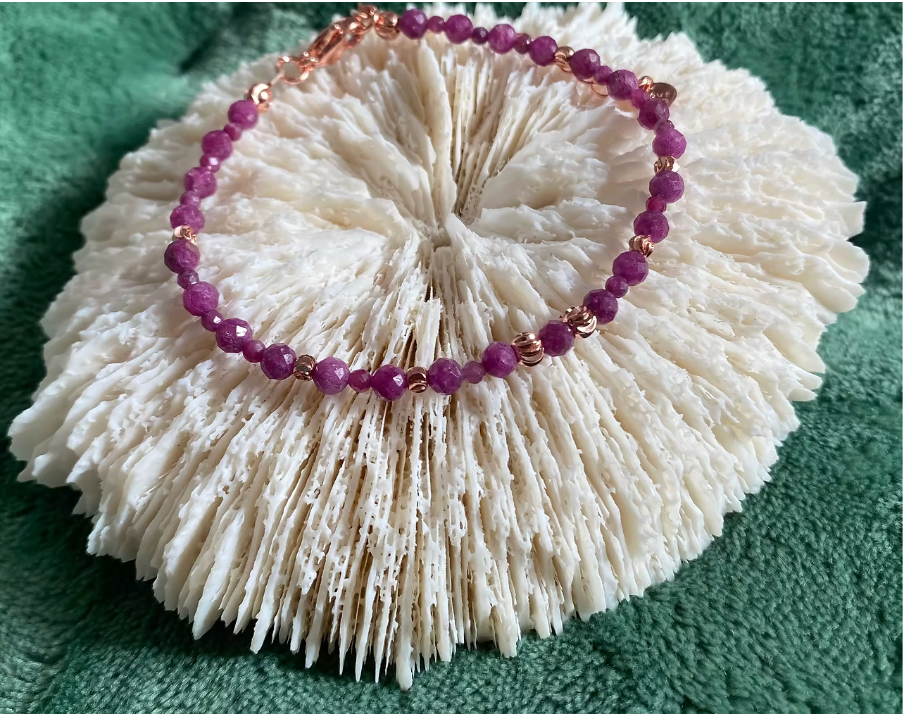 Bracelet Rubis or rose
